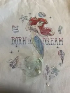 メゾピアノ　130 Disneyコラボ　アリエル　Tシャツ フリル袖