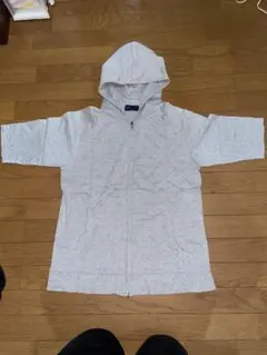 RAGEBLUE パーカー グレー 五分丈 フード付き ジップアップ シンプル