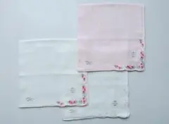 【新品未使用】ブルーミング中西 sophisty ハンカチ 薔薇 花柄 3枚