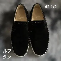 Christian Louboutin スタッズ スリッポン ブラック421/2 - メルカリ