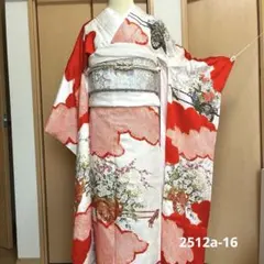 トールサイズ 正絹 振袖 絞り調 御所車 四季花 古典柄 金彩 成人式 結婚式のサムネイル
