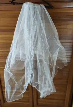 ウェディングベール チュール 白