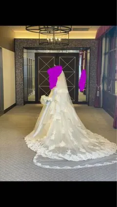 結婚式　ウェディングドレス　ベール