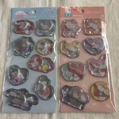 シナモロール ハローキティ ウォーターシール 2シートセット