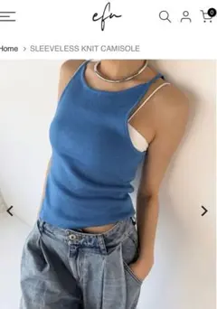 efu SLEEVELESS KNIT CAMISOLE
