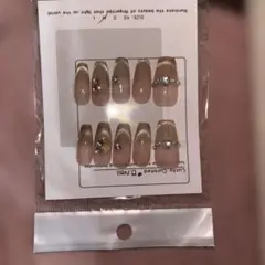 ネイルチップ ストーン付き 10個セット