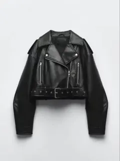 ZARA レザージャケット　ブラック　S