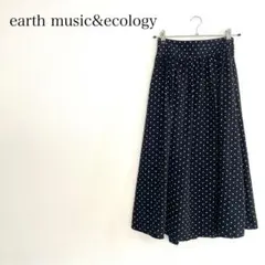 earth music&ecology スカート フレアスカート ドット 黒