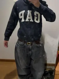 GAP ジップパーカー　ブラック　y2k punkandyo fti 00s