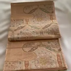 ピンク系 花柄 袋帯