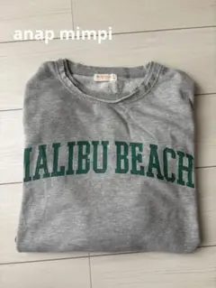 anap mimpi ロゴTシャツ ︎︎⟡グレー ⟡五分袖 ︎︎⟡ラウンドヘム