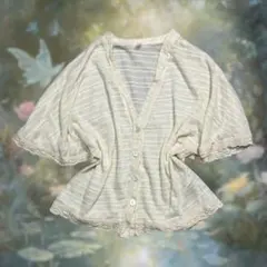 00s レース　ニット　ポンチョ　カーディガン　フェアリーグランジ　森ガール