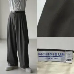 givenchy 90s wool wide slacks グレー - メルカリ