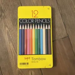 トンボ鉛筆 缶入色鉛筆 12色 NQ CB-NQ12C