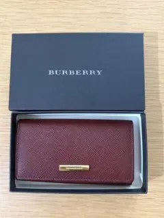 新品未使用 BURBERRY バーバリー ボルドー赤 ミニ財布 がま口 - メルカリ