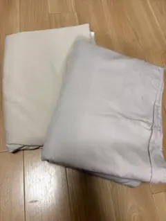 【2枚セット】 ニトリ 掛け布団カバー ダブル D カバー 綿100 グレー