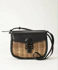17.6万 エバゴス ebagos かごバッグ ショルダーバッグ カーフレザー