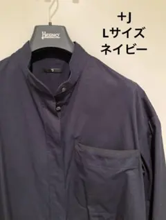 【新品】UNIQLO ＋J シャツワンピース ネイビー L（長袖）
