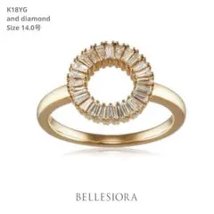 未使用♡BELLESIORA♡K18YGサークルダイヤモンドリング♡定価44万円