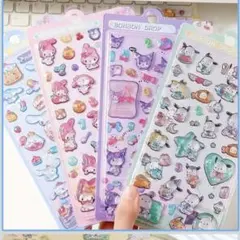 【人気】キャラクターシール 4枚セット　ボンボンドロップシール サンリオ