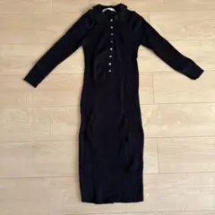 ZARA 膝丈 ニット ワンピース