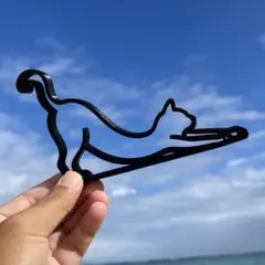猫 ウォールアート 壁飾り 北欧風 インテリア ブラック ハンドメイド