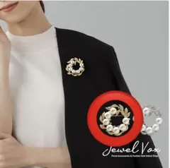 Jewel VOXレディース　パールブローチ　コサージュ　ゴールド中古品