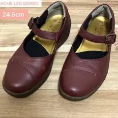 アキレスソルボ ストラップパンプスレザー24.5 4Eのサムネイル