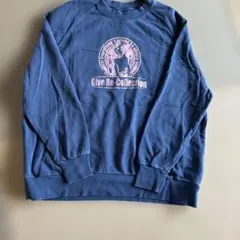 Give Re-Collection スウェット ネイビーダメージ加工大きめ