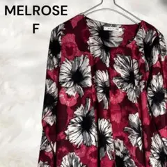 MELROSE 花柄　カットソー　ゆったり　Ｆ　ローズカラー