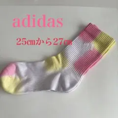 アディダス　タイダイ　ソックス　靴下　adidas ピンク　イエロー