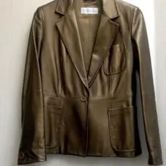 マックスマーラ MAX&Coレザージャケット 羊 ラムレザー 40 ブレザー風 マックスマーラ MAX&Coレザージャケット 羊 ラムレザー 40 ブレザー風