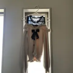 LIZ LISA レースリボン付きニットトップス