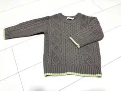 BEAMS mini グレー ケーブルニットセーター