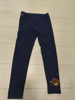 Polo キッズレギンス ネイビー クマ刺繍