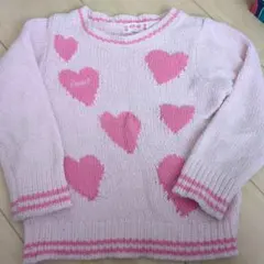 mezzo piano ハート柄セーター 100cm