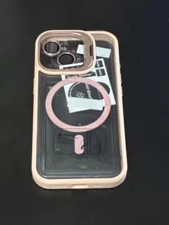 iPhone-17用クリアケース マグネットリング付き