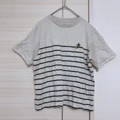 ディズニー ストライプ Tシャツ 【S】ミッキー