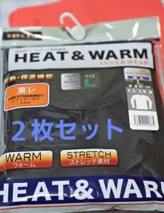 ２枚セット 東レ ソフトサーモ シャツ 長袖 インナー シャツ 吸湿発熱