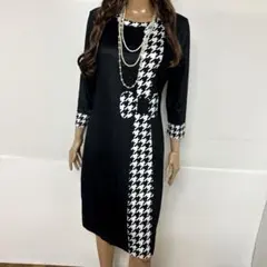 七分袖ワンピース ひざ丈ワンピース