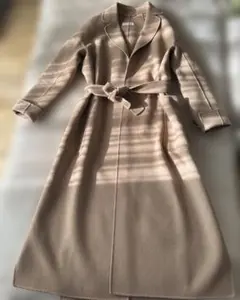 S MaxMaraピュアウール　クチートアマーノ　ロングラップコートキャメル36
