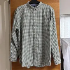 TOMMY HILFIGER 長袖ボタンダウンシャツ カーキチェック柄 XXLのサムネイル