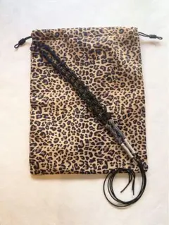 ナップサック　ヒョウ柄　ワンショルダー　パラコード　Y2K テック系　オシャレ