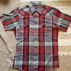 Wrangler(ラングラー)ウエスタン半袖シャツ　チェック　アメリカ製
