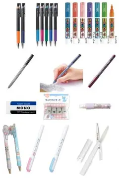 筆記用具まとめ売りセットコピックポスカ蛍光ペンMONOなど