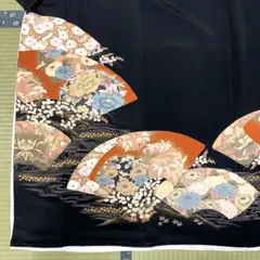 明治期・刺繍袱紗 熨斗目 松に雀 竹に海老 金駒刺繍 繻子 裏赤縮緬 明治期・刺繍袱紗 熨斗目 松に雀 竹に海老 金駒刺繍 繻子 裏赤縮緬