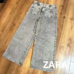 ZARA デニム　ワイドパンツ