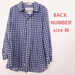 BACK NUMBER チェック柄シャツ ギンガムチェック 薄手 M