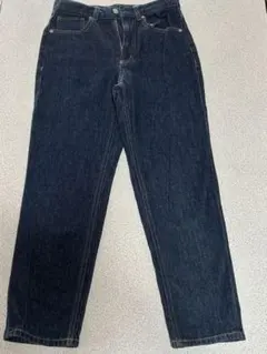 gu ダークブルー ストレートデニム