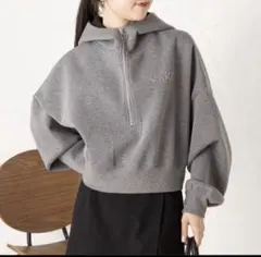 値下げ！CHICO フード付き ハーフジップアップ スウェット